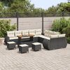 vidaXL Gartensofa-set 14 pcs Schwarz Poly-Rattan