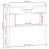 vidaXL Ersatz-Kopfteil Sonoma-Eiche 90 cm Holzwerkstoff und Stahl
