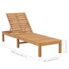 vidaXL Sonnenliege Massivholz Teak