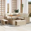 vidaXL Gartensofa-set 8 pcs Beige Poly-Rattan
