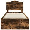 vidaXL Bettrahmen Ger&auml;ucherte Eiche 90 x 190 cm Massives Kiefernholz