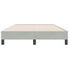 vidaXL Boxspringbett ohne Matratze Hellgrau 120x220 cm Samt