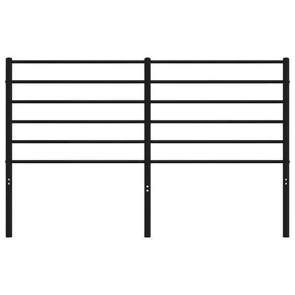 vidaXL Kopfteil Metall Schwarz 135 cm