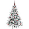 vidaXL K&uuml;nstlicher Weihnachtsbaum mit 150 LEDs Wei&szlig; 120 cm PE und PVC