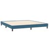vidaXL Boxspringbett mit Matratzen Dunkelblau 180x210 cm Samt