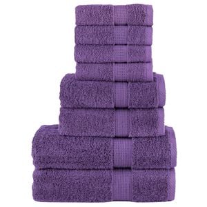 vidaXL 8 tlg. Premium-Handtuch-Set SOLUND Lila 600 g/m&sup2;