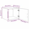 vidaXL Wandschrank Altholz 50 x 42,5 x 40 cm Holzwerkstoff