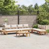 vidaXL Gartenbänke Set mit Kissen mit Speicher 5 pcs Braun und Creme