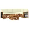 vidaXL Outdoor-Sofagarnitur 5 stk. Natur und Creme
