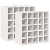 vidaXL Weinregal 2 stk. Wei&szlig; 56 x 25 x 56 cm Massives Kiefernholz