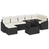 vidaXL Garten-Sofa-Set 8 stk. Schwarz und Creme
