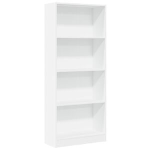vidaXL B&uuml;cherregal Wei&szlig; 60x24x143 cm Holzwerkstoff