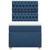 vidaXL Boxspringbett mit Matratze Blau 90x190 cm Stoff