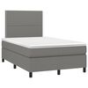 vidaXL Boxspringbett mit Matratze Dunkelgrau 120x190 cm Stoff
