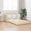 vidaXL Schlafsofa 110cm Creme Stoff