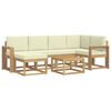 vidaXL Outdoor-Sofagarnitur 7 stk. Wei&szlig; und Creme Massivholz Akazie