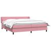vidaXL Boxspringbett mit Matratzen Rosa 180x210 cm Samt