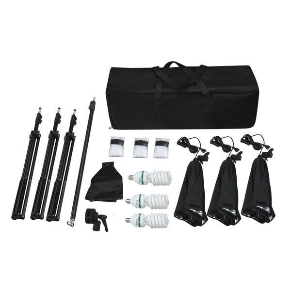 vidaXL Fotostudio-Set mit Softbox-Leuchten und Hintergrund