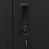 vidaXL Schließfachschrank Schwarz 38x40x180 cm Stahl