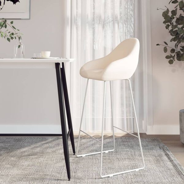 vidaXL Barhocker Creme Samt