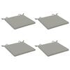 vidaXL 4-teilige Sitzkissen SOEST 4 stk. 100 % Polyester Grau