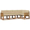 vidaXL Outdoor-Sofagarnitur mit Kissen 5 pcs Natur und Beige