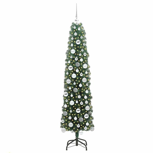 vidaXL K&uuml;nstlicher Weihnachtsbaum mit 300 LEDs mit St&auml;nder Gr&uuml;n 180 cm