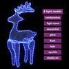 vidaXL Rentier Weihnachtsdekoration mit Mesh 306 LEDs 60x24x89 cm