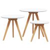 vidaXL Couchtisch 3 stk. Braun 50 x 50 x 46 cm Massivholz aus Walnuss