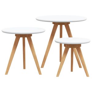 vidaXL Couchtisch 3 stk. Braun 50 x 50 x 46 cm Massivholz aus Walnuss
