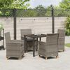 vidaXL Garten Essgruppe 5 pcs Grau Poly-Rattan
