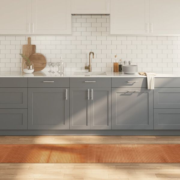 vidaXL Teppich Rechteckig Natur 60x500 cm Bambus