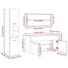vidaXL 4-tlg. Badm&ouml;bel-Set Betongrau Holzwerkstoff