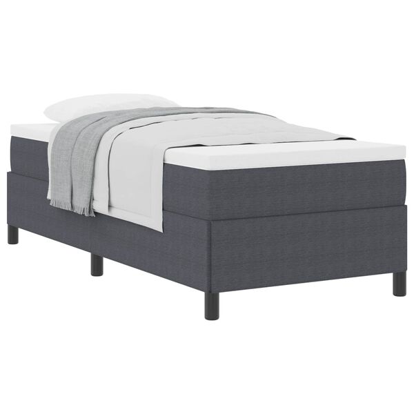 vidaXL Boxspringbett Dunkelgrau 90 x 200 cm Samt