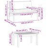vidaXL Garten-Sofa-Set mit Kissen 2 pcs Braun Massivholz Akazie
