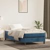 vidaXL Boxspringbett mit Matratze Dunkelblau 90x190 cm Samt