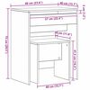 vidaXL Schminktisch mit Speicher Altholz 60 x 40 x 75 cm Holzwerkstoff