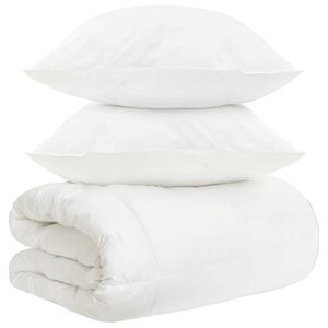 vidaXL Bettw&auml;sche-Set 3 stk. Wei&szlig; Bambusfaser