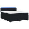 vidaXL Boxspringbett mit Matratze und LED Schwarz 140 x 200 cm Stoff
