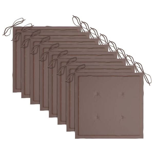 vidaXL Garten-Essst&uuml;hle mit Kissen 8 Stk. Massivholz Akazie