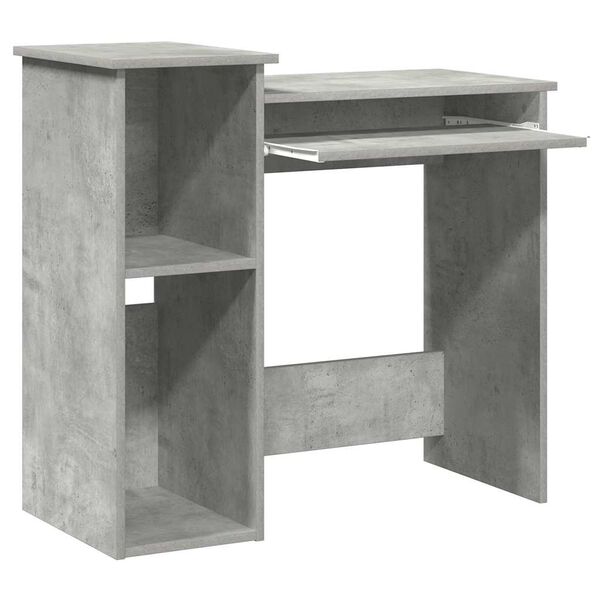 vidaXL Schreibtisch mit Regalen Betongrau 84x40x78 cm Holzwerkstoff