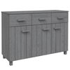 vidaXL Sideboard HAMAR Dunkelgrau 113x40x80 cm Massivholz Kiefer