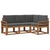 vidaXL Outdoor-Sofagarnitur 4 stk. Natur und Anthrazit