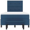 vidaXL Boxspringbett mit Matratze mit Kopfteil Blau 120 x 200 cm Stoff