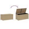 vidaXL Gartentruhe Beige 190L Poly Rattan