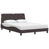 vidaXL Bett mit Matratze Dunkelbraun 140x200 cm Stoff