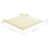 vidaXL Gartenst&uuml;hle 6 Stk. mit Creme Kissen Massivholz Teak