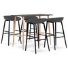 vidaXL 5-tlg. Bar-Set Schwarz und Grau