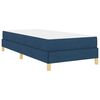 vidaXL Boxspringbett mit Matratze Blau 90 x 200 cm Stoff