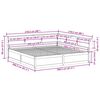 vidaXL Massivholzbett mit Regal ohne Matratze Wei&szlig; 200x200 cm Kiefer